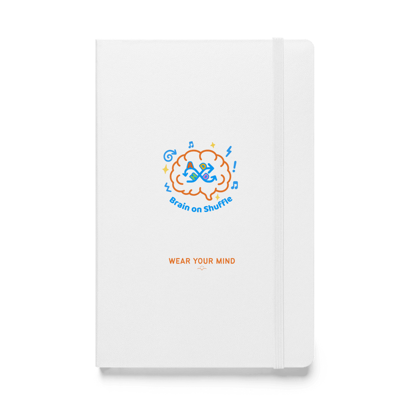 ADHD Shuffle — ADHD Awareness Hardcover Notebook by Lumo — mental health apparel for overthinkers