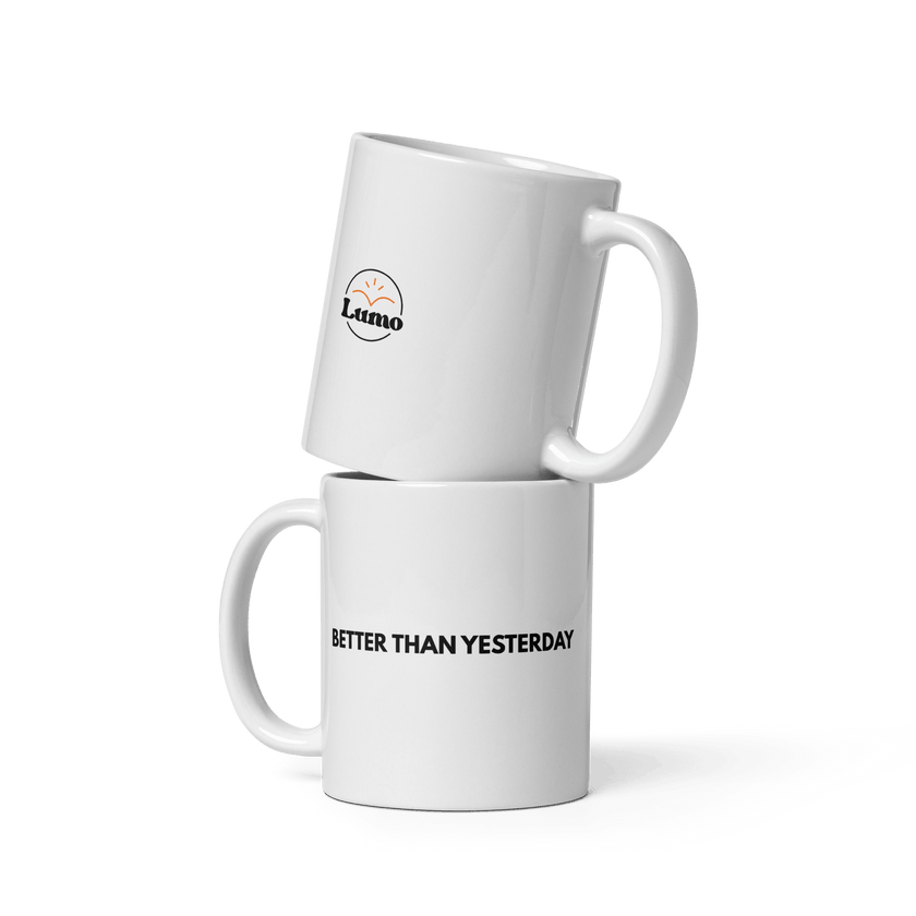 Better Than Yesterday – Mental Health Mug by Lumo — mental health apparel for overthinkers