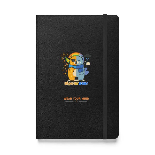 BipolarBear™ — Bipolar Awareness Hardcover Notebook by Lumo — mental health apparel for overthinkers