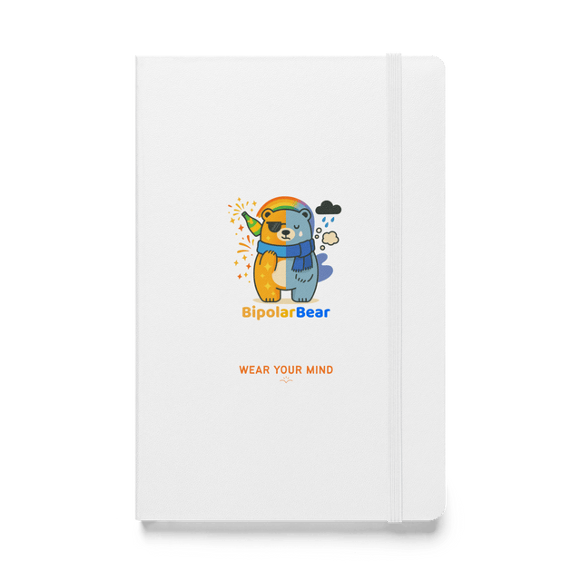 BipolarBear™ — Bipolar Awareness Hardcover Notebook by Lumo — mental health apparel for overthinkers