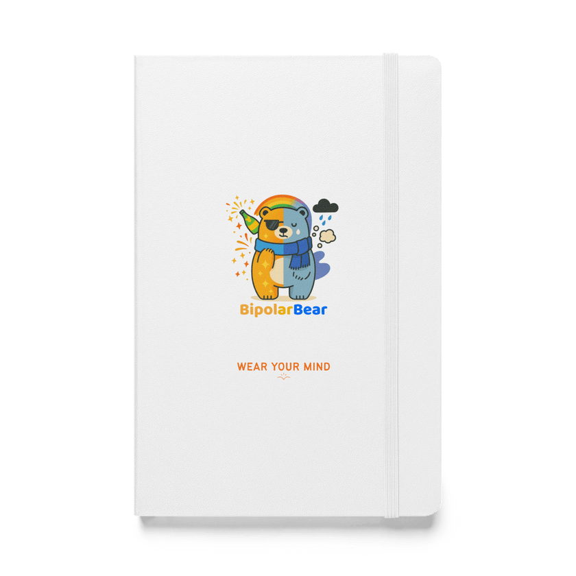 BipolarBear™ — Bipolar Awareness Hardcover Notebook by Lumo — mental health apparel for overthinkers