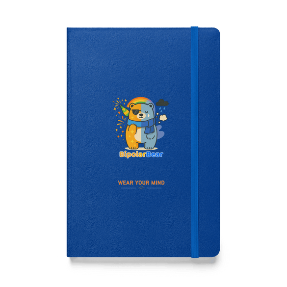BipolarBear™ — Bipolar Awareness Hardcover Notebook by Lumo — mental health apparel for overthinkers