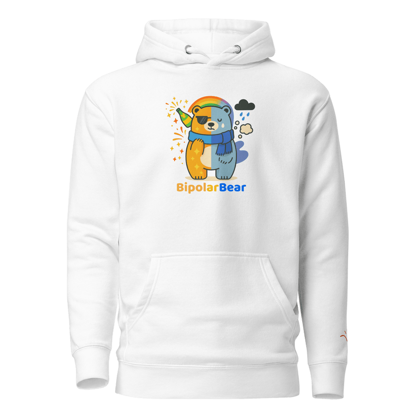 BipolarBear™ — Bipolar Awareness Hoodie by Lumo — mental health apparel for overthinkers