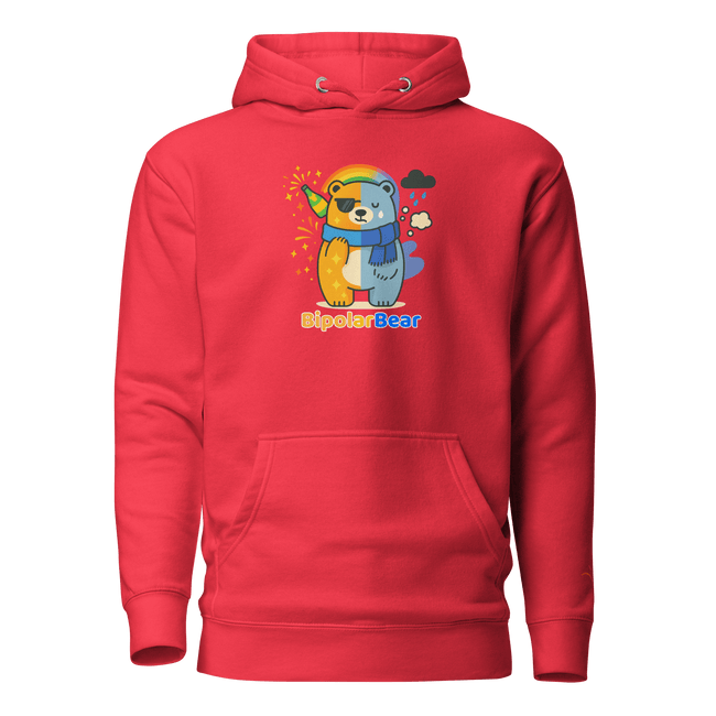 BipolarBear™ — Bipolar Awareness Hoodie by Lumo — mental health apparel for overthinkers