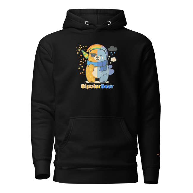 BipolarBear™ — Bipolar Awareness Hoodie by Lumo — mental health apparel for overthinkers