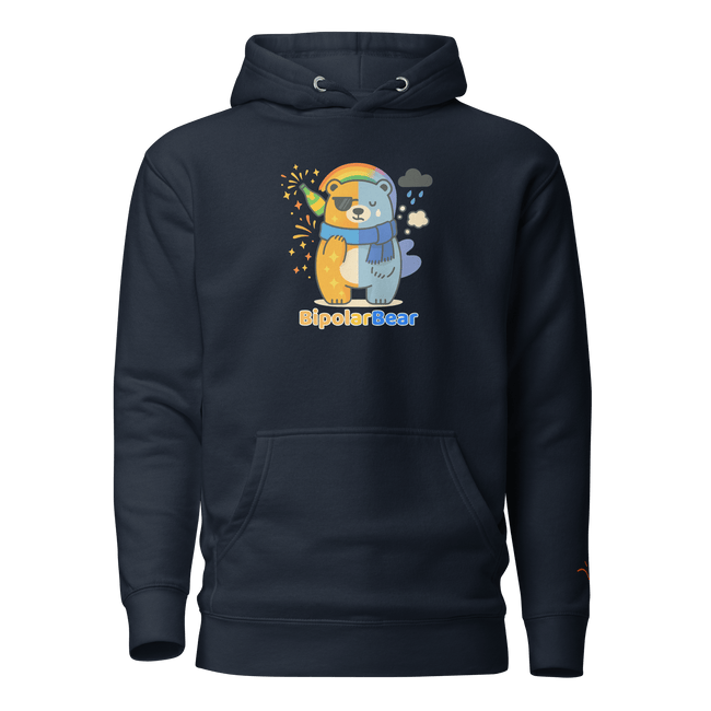 BipolarBear™ — Bipolar Awareness Hoodie by Lumo — mental health apparel for overthinkers