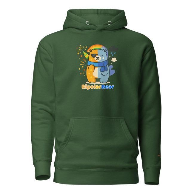 BipolarBear™ — Bipolar Awareness Hoodie by Lumo — mental health apparel for overthinkers