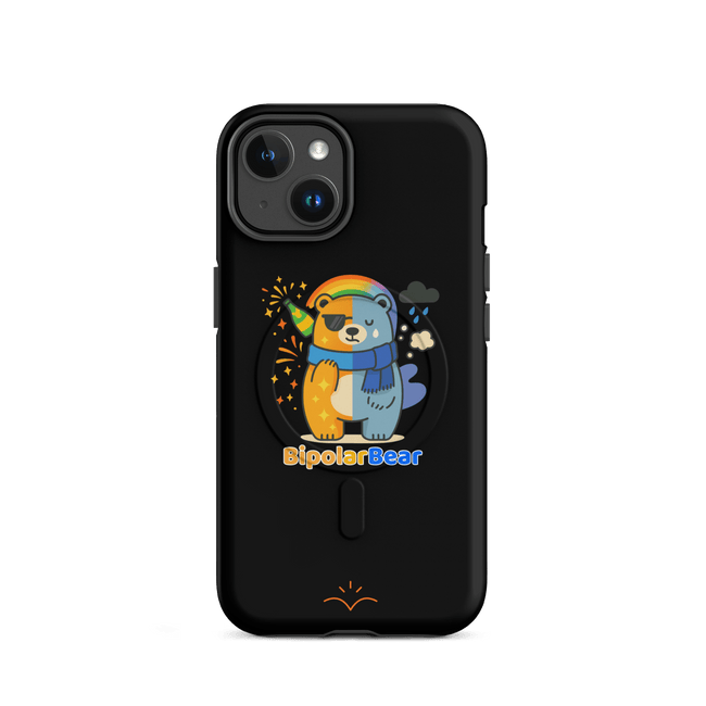 BipolarBear™ — Bipolar Awareness MagSafe® Tough Case for iPhone® by Lumo — mental health apparel for overthinkers