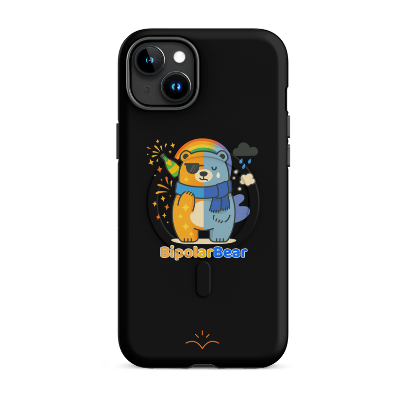 BipolarBear™ — Bipolar Awareness MagSafe® Tough Case for iPhone® by Lumo — mental health apparel for overthinkers