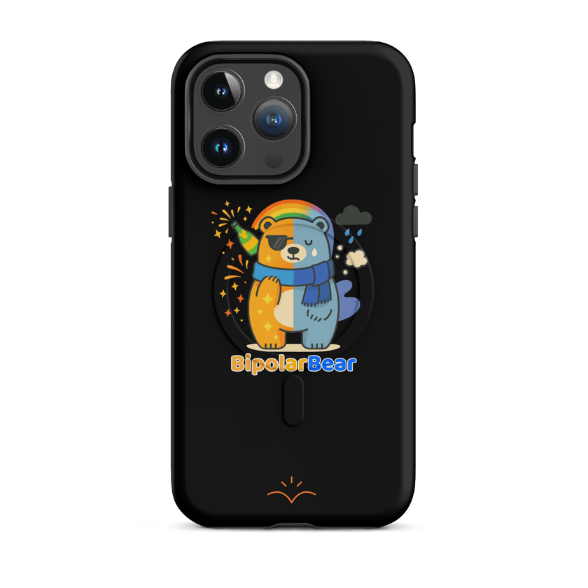 BipolarBear™ — Bipolar Awareness MagSafe® Tough Case for iPhone® by Lumo — mental health apparel for overthinkers