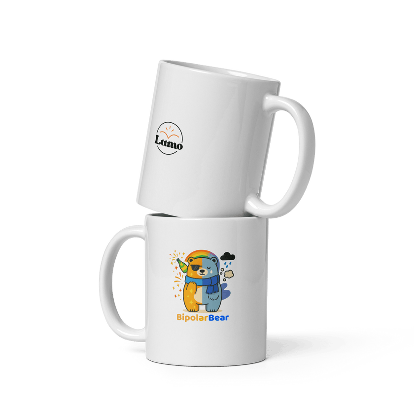 BipolarBear™ — Bipolar Awareness Mug by Lumo — mental health apparel for overthinkers