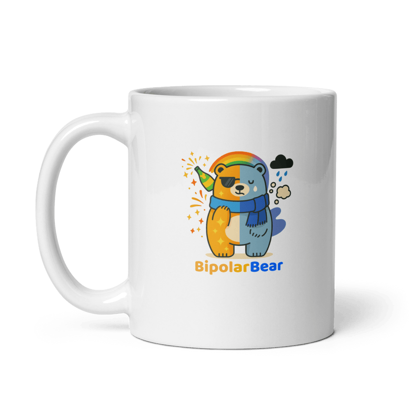 BipolarBear™ — Bipolar Awareness Mug by Lumo — mental health apparel for overthinkers
