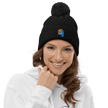 BipolarBear™ — Bipolar Awareness Pom Pom Beanie by Lumo — mental health apparel for overthinkers