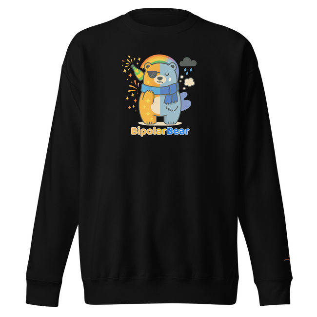 BipolarBear™ — Bipolar Awareness Sweatshirt by Lumo — mental health apparel for overthinkers