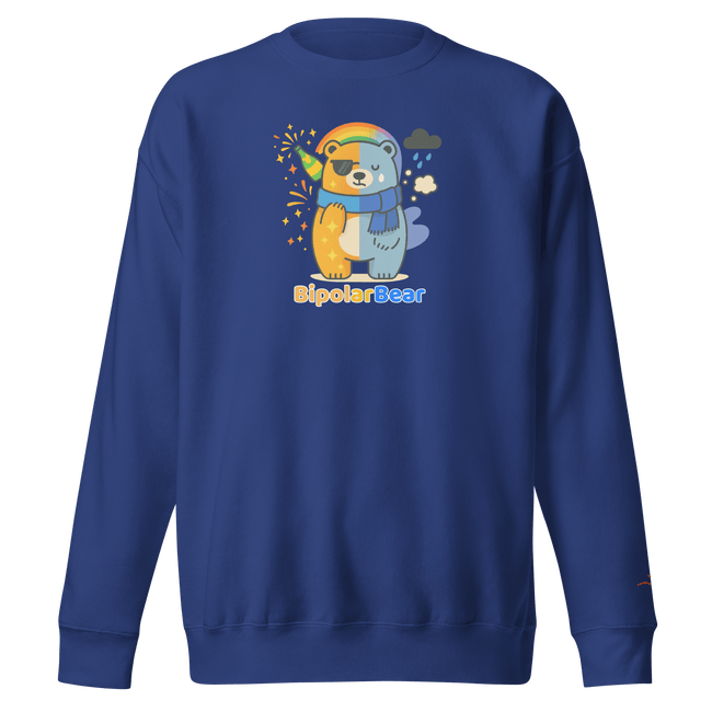 BipolarBear™ — Bipolar Awareness Sweatshirt by Lumo — mental health apparel for overthinkers