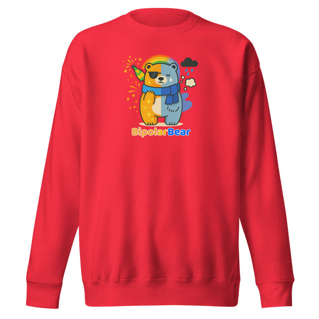 BipolarBear™ — Bipolar Awareness Sweatshirt by Lumo — mental health apparel for overthinkers