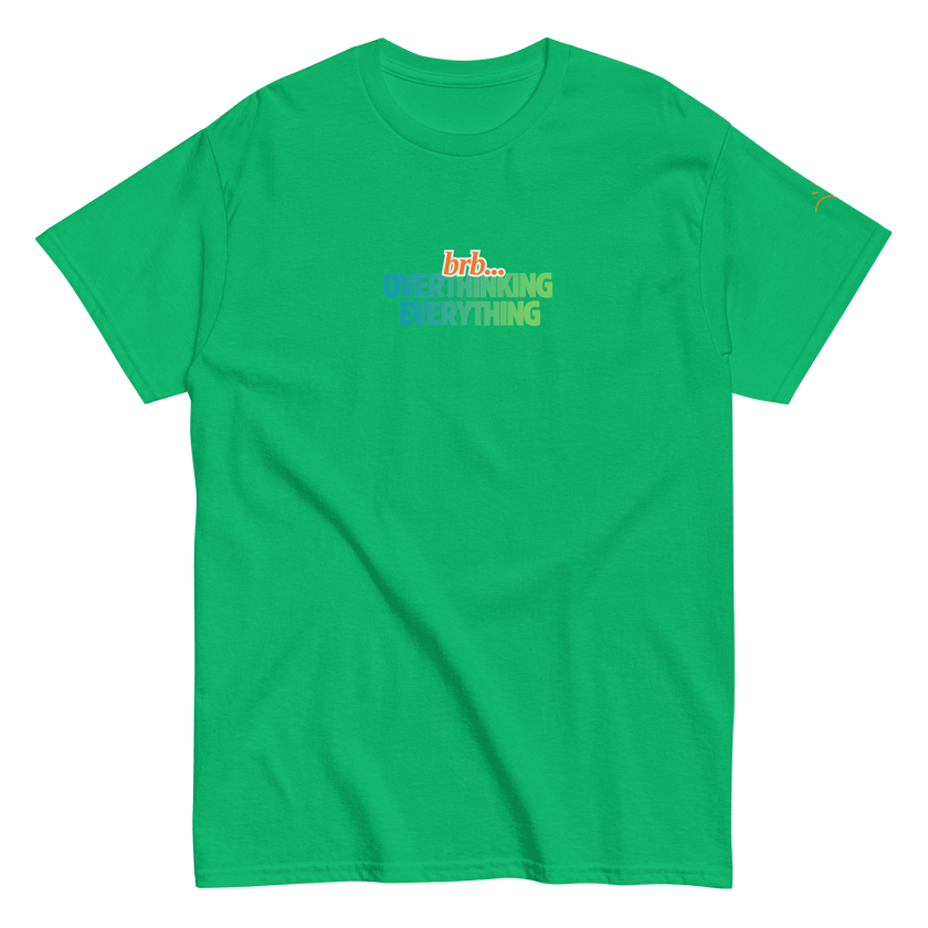 BRB. Overthinking Everything — Overthinking & Anxiety T-Shirt by Lumo — mental health apparel for overthinkers