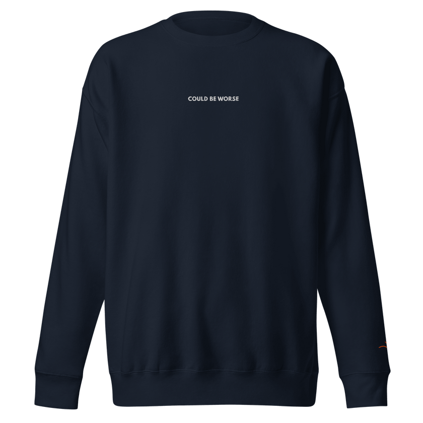 COULD BE WORSE — Emotional & Mental Health Sweatshirt by Lumo — mental health apparel for overthinkers