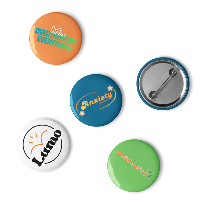Everyday Feelings — Emotions & Mental Health Pin Set by Lumo — mental health apparel for overthinkers