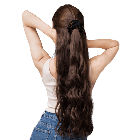 Lumo Logo Recycled Scrunchie by Lumo — mental health apparel for overthinkers