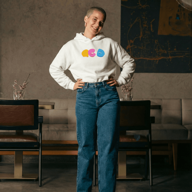 OCDoodles™ — OCD Awareness Hoodie by Lumo — mental health apparel for overthinkers