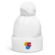 OCDoodles™ — OCD Awareness Pom Pom Beanie by Lumo — mental health apparel for overthinkers