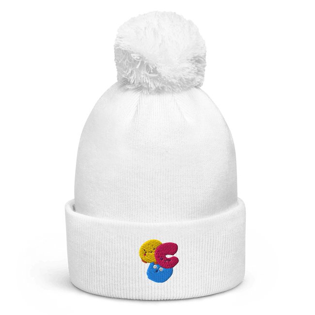 OCDoodles™ — OCD Awareness Pom Pom Beanie by Lumo — mental health apparel for overthinkers