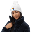OCDoodles™ — OCD Awareness Pom Pom Beanie by Lumo — mental health apparel for overthinkers