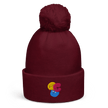 OCDoodles™ — OCD Awareness Pom Pom Beanie by Lumo — mental health apparel for overthinkers