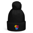 OCDoodles™ — OCD Awareness Pom Pom Beanie by Lumo — mental health apparel for overthinkers
