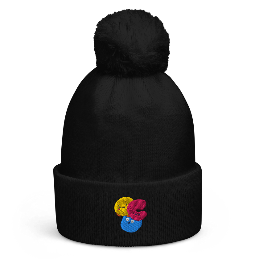 OCDoodles™ — OCD Awareness Pom Pom Beanie by Lumo — mental health apparel for overthinkers