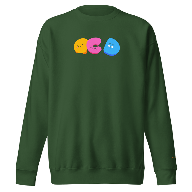OCDoodles™ — OCD Awareness Sweatshirt by Lumo — mental health apparel for overthinkers