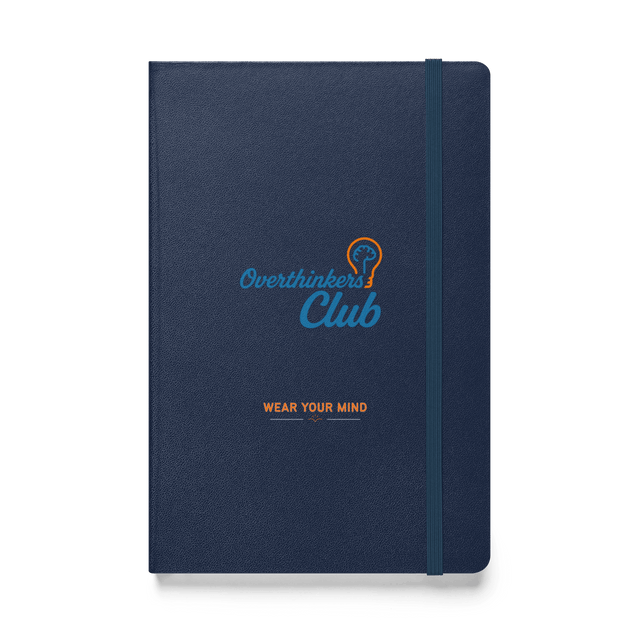 Overthinkers Club — Overthinking & Anxiety Hardcover Notebook by Lumo — mental health apparel for overthinkers