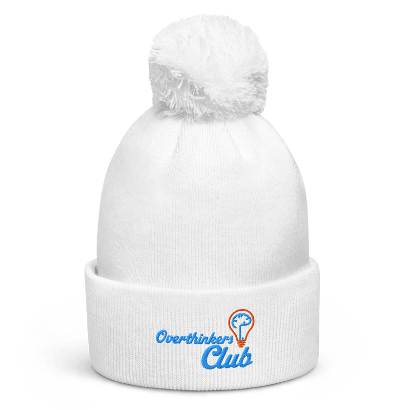 Overthinkers Club — Overthinking & Anxiety Pom Pom Beanie by Lumo — mental health apparel for overthinkers