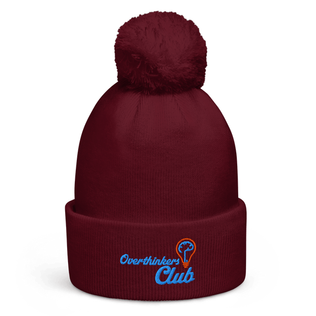 Overthinkers Club — Overthinking & Anxiety Pom Pom Beanie by Lumo — mental health apparel for overthinkers