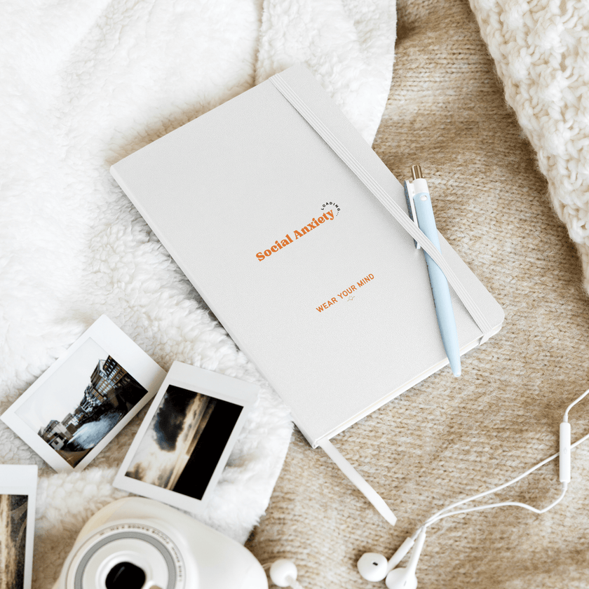 Social Anxiety Loading… — Social Anxiety & Mental Health Hardcover Notebook by Lumo — mental health apparel for overthinkers