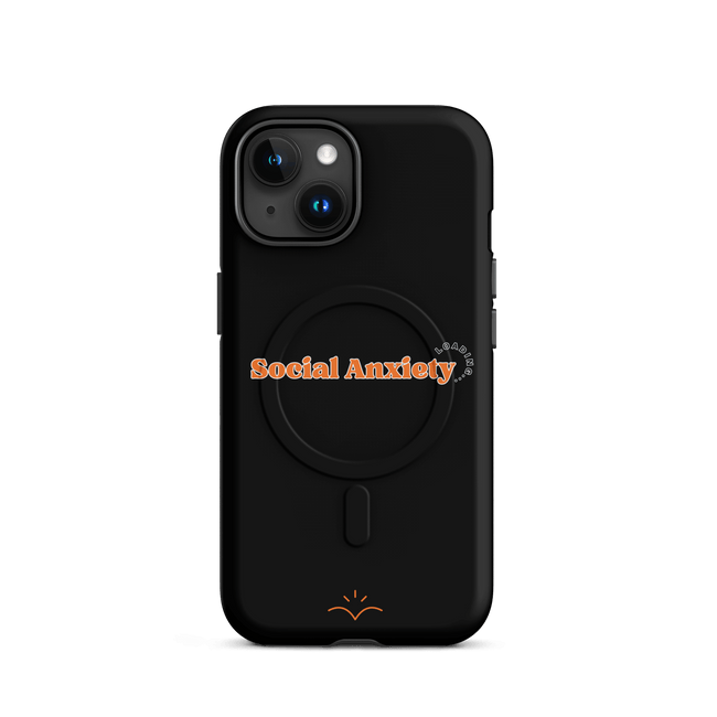 Social Anxiety Loading… — Social Anxiety & Mental Health MagSafe® Tough Case for iPhone® by Lumo — mental health apparel for overthinkers