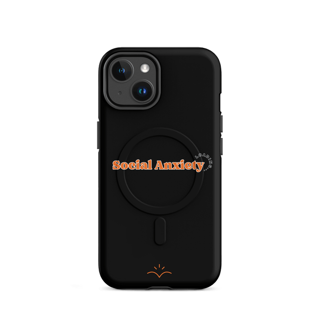 Social Anxiety Loading… — Social Anxiety & Mental Health MagSafe® Tough Case for iPhone® by Lumo — mental health apparel for overthinkers