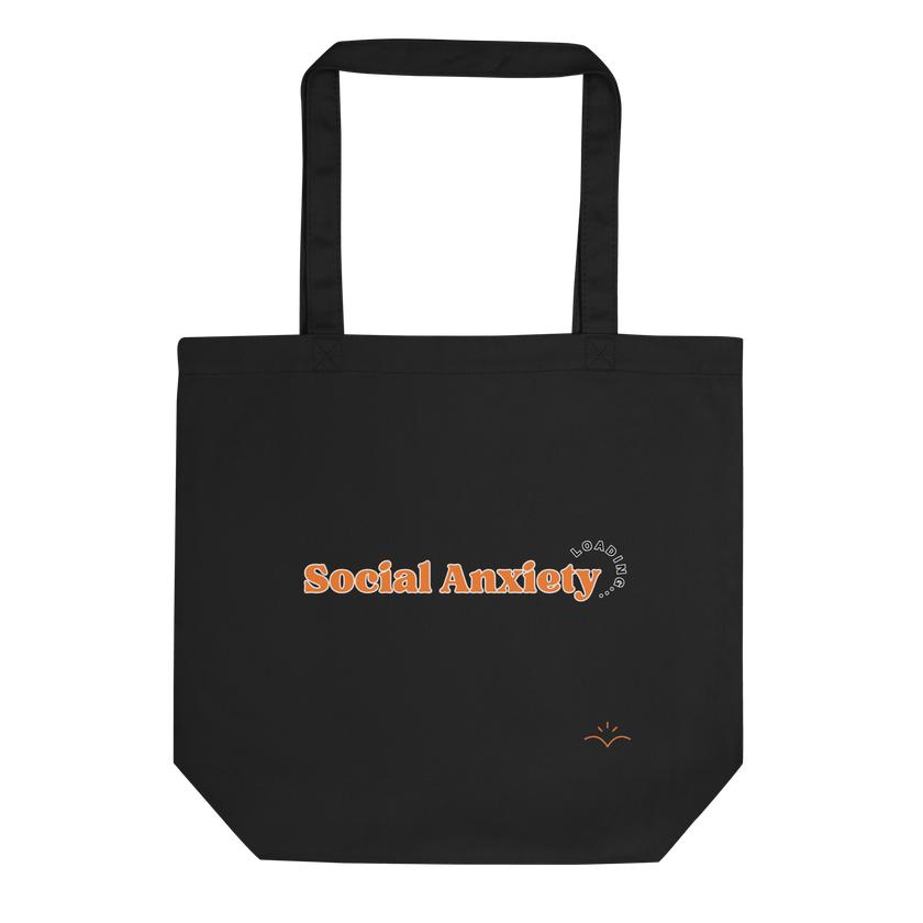Social Anxiety — Social Anxiety & Mental Health Tote Bag by Lumo — mental health apparel for overthinkers