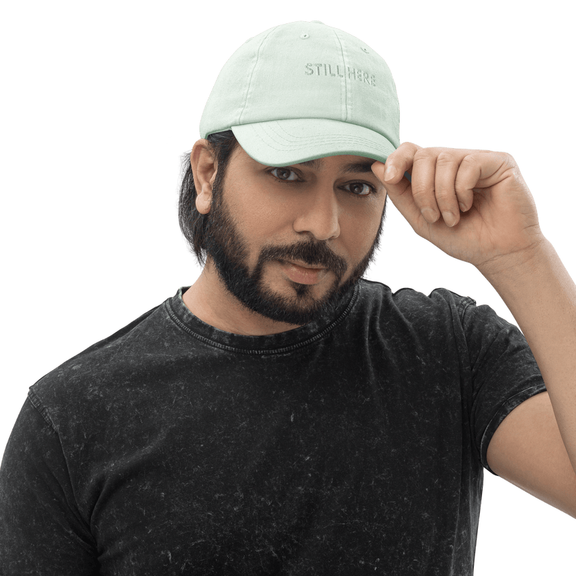 STILL HERE — Emotional & Mental Health Cap by Lumo — mental health apparel for overthinkers