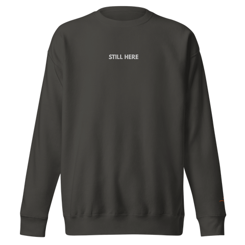 STILL HERE — Emotional & Mental Health Sweatshirt by Lumo — mental health apparel for overthinkers
