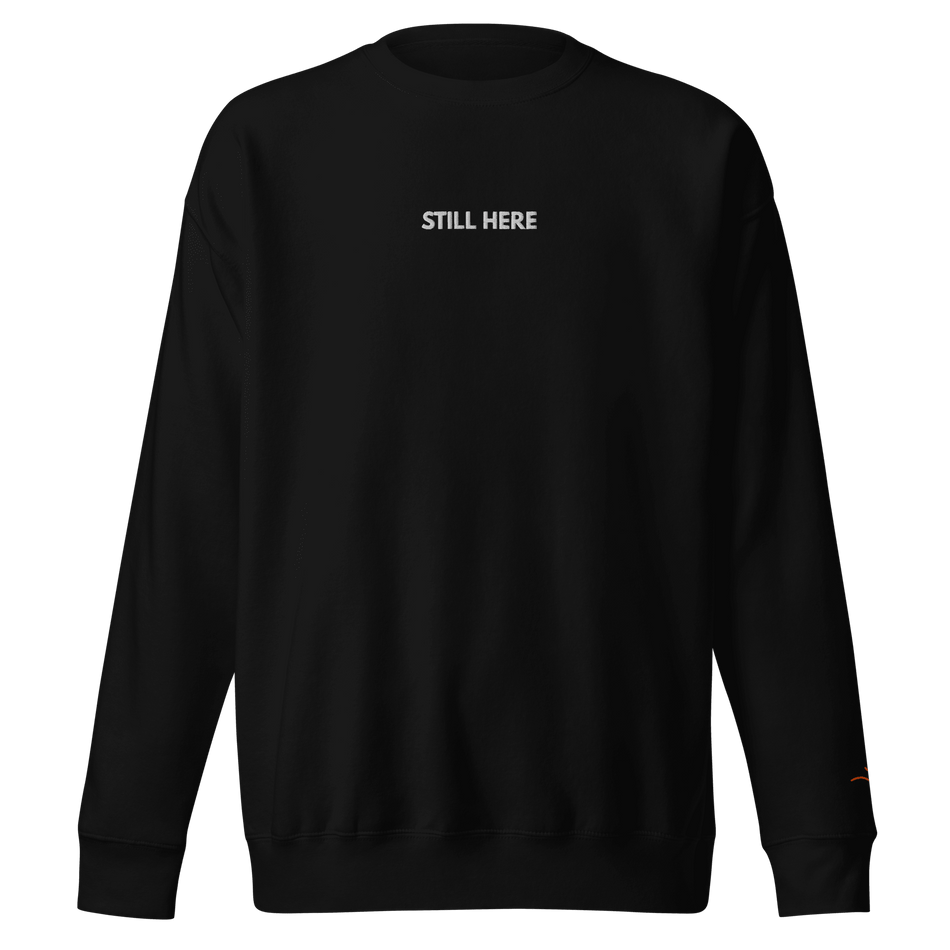 STILL HERE — Emotional & Mental Health Sweatshirt by Lumo — mental health apparel for overthinkers